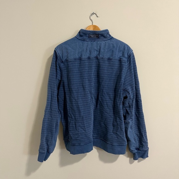 Vineyard Vines Sweater Blue Moonshine Woodhouse Striped Pullover Quarter Zip - Picture 9 of 16